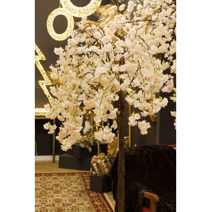 Arbre artificiel décoratif de Noël ARBRE CERISIER 84xLED/230V 1,7 m cerise