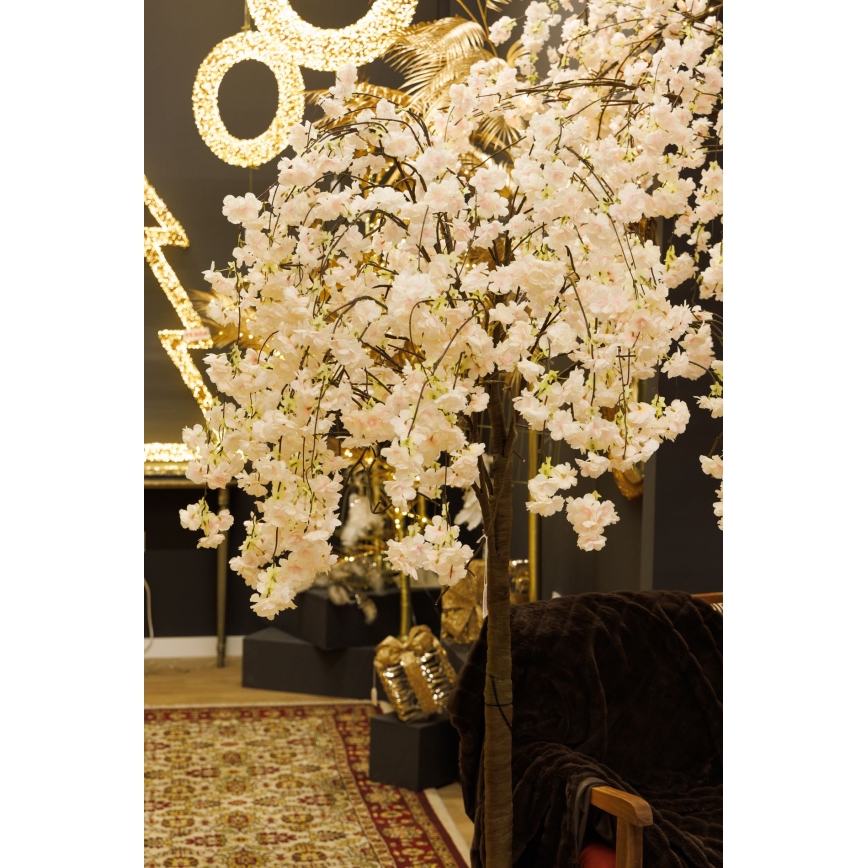 Arbre artificiel décoratif de Noël ARBRE CERISIER 84xLED/230V 1,7 m cerise