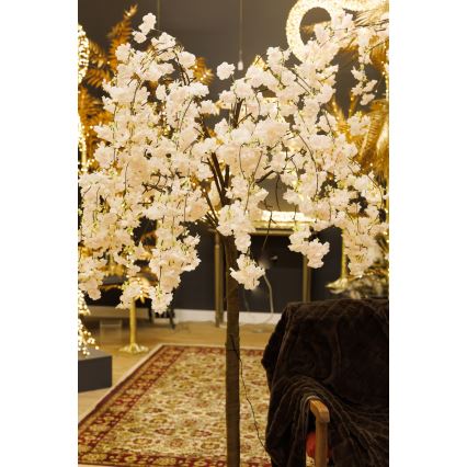 Arbre artificiel décoratif de Noël ARBRE CERISIER 84xLED/230V 1,7 m cerise