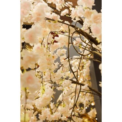Arbre artificiel décoratif de Noël ARBRE CERISIER 84xLED/230V 1,7 m cerise