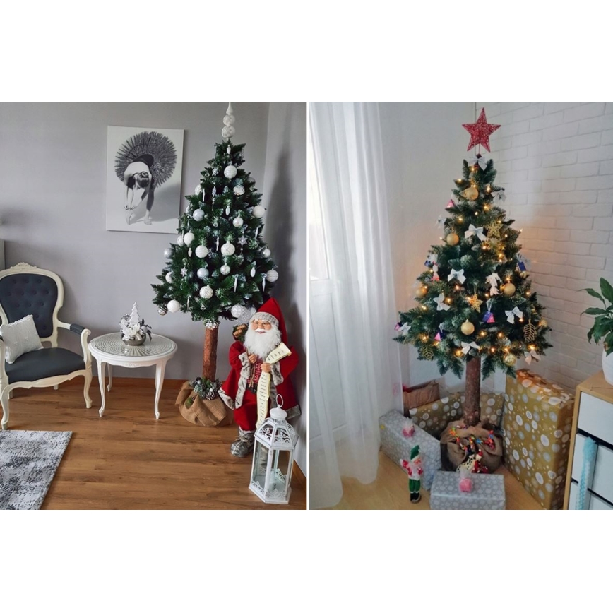 Arbre de Noël sur un tronc de 220 cm pin