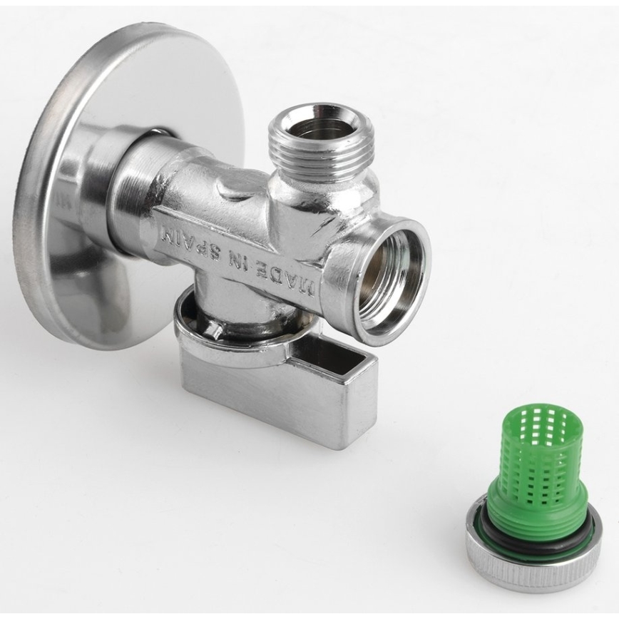 Arco - Valvola angolare con filtro, cromo lucido