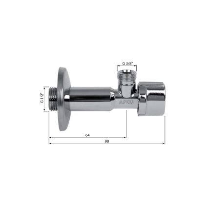 Arco - Vanne d'angle A-80 1/2'' chrome brillant