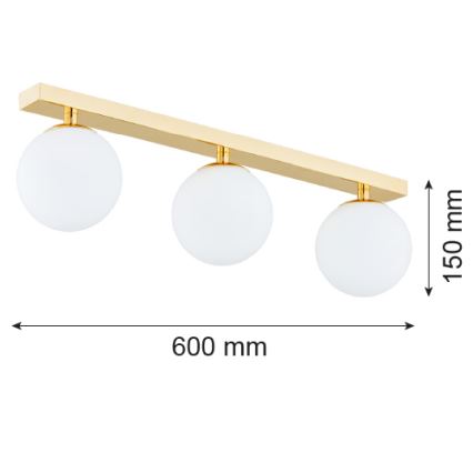 Argon 1414 – Badezimmer-Aufbauleuchte FLAVIO 3xE14/7W/230V IP44