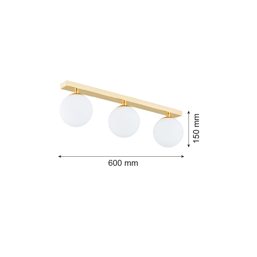 Argon 1414 – Badezimmer-Aufbauleuchte FLAVIO 3xE14/7W/230V IP44