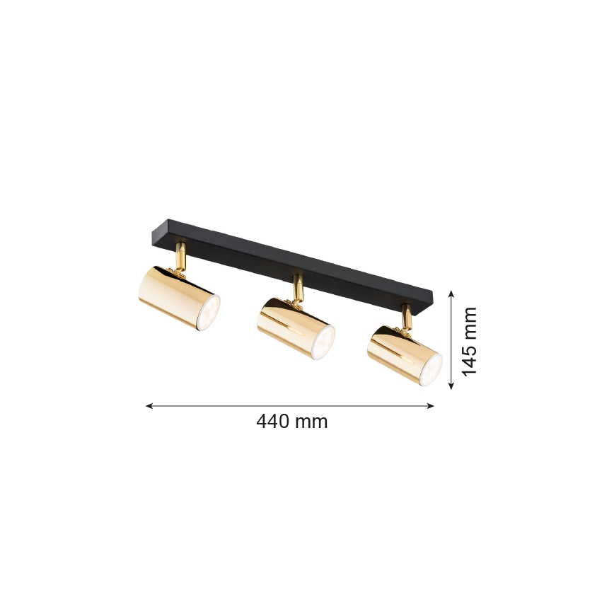 Argon 1474 - Spot LAGOS 3xGU10/5W/230V laiton/noir
