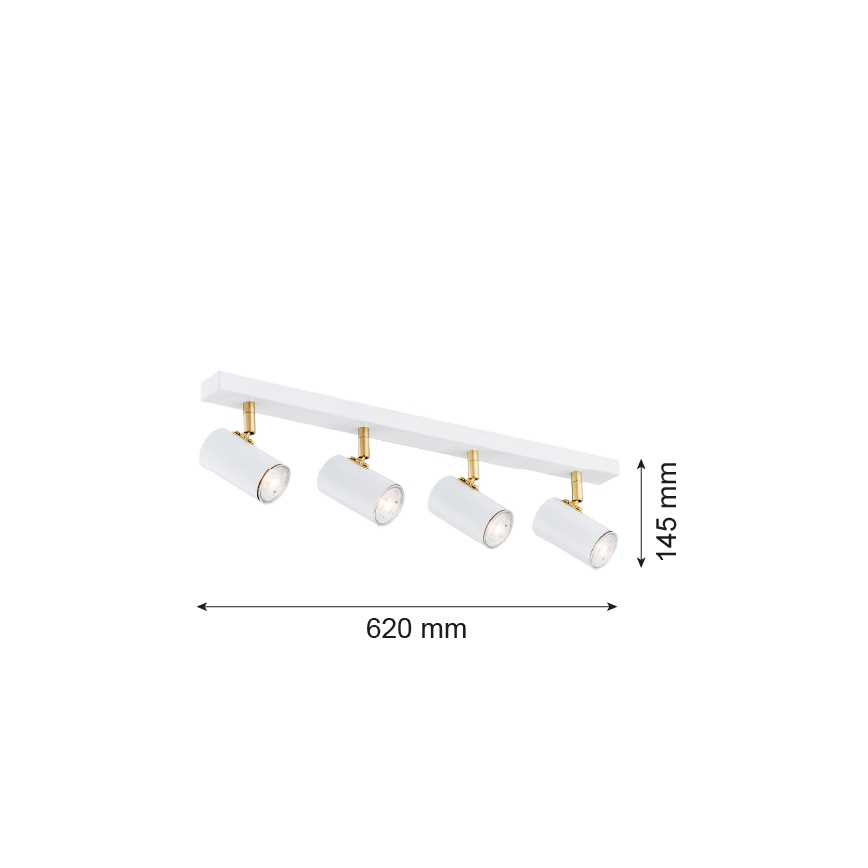 Argon 1689 - Spot LAGOS 4xGU10/5W/230V blanc/or