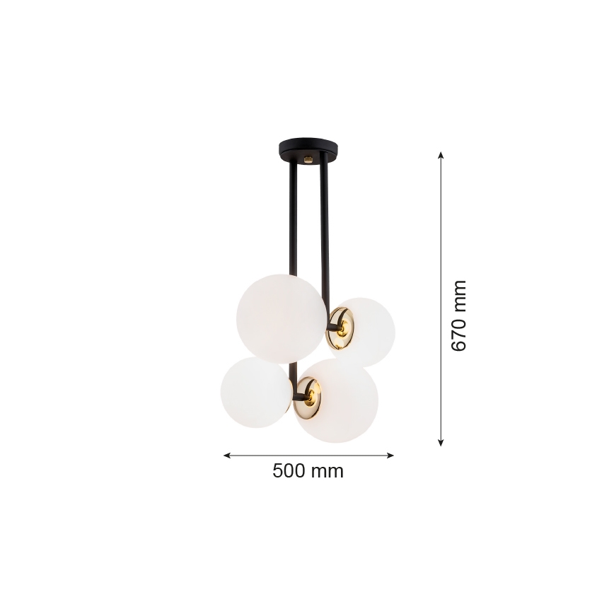 Argon 1739 - Kronleuchter auf einer Stange MORITZ 4xE27/15W/230V