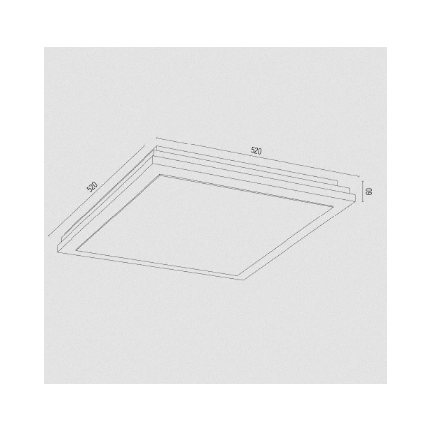 Argon 1804 - Plafoniera CASERTA 4xE27/15W/230V 52x52 cm