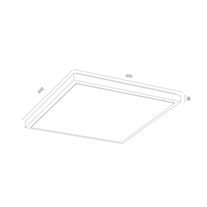 Argon 1816 - Plafoniera CARLSON 4xE27/15W/230V 60x60 cm oro