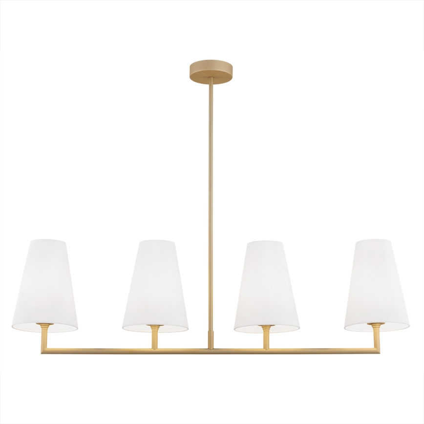 Argon 1828 - Lampadario a sospensione con supporto rigido SAFIANO 4xE27/15W/230V oro