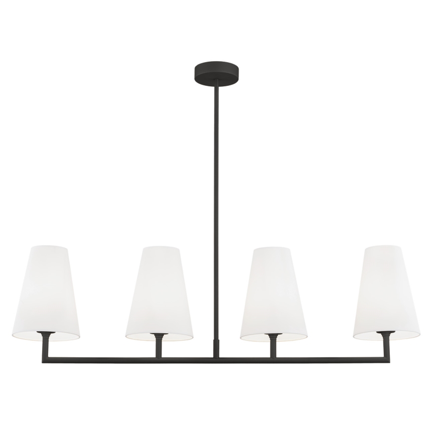 Argon 1831 - Lampadario a sospensione con supporto rigido SAFIANO 4xE27/15W/230V nero