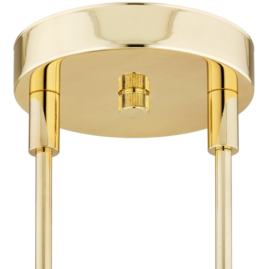 Argon 1840 - Lampadario a sospensione con supporto rigido ABSOS 4xE14/7W/230V alabastro oro
