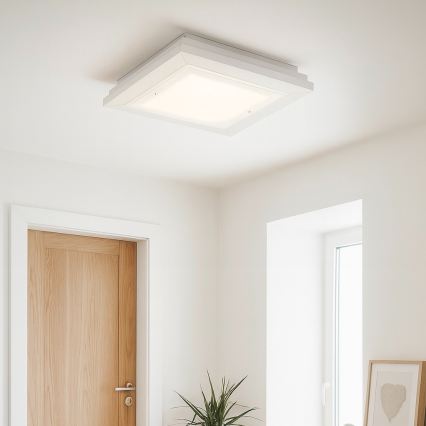 Argon 1865 - Plafoniera da soffitto TABOR 4xE27/15W/230V 42x42 cm bianca