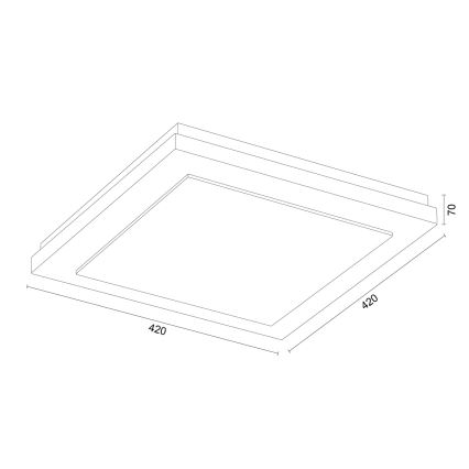 Argon 1865 - Plafoniera da soffitto TABOR 4xE27/15W/230V 42x42 cm bianca