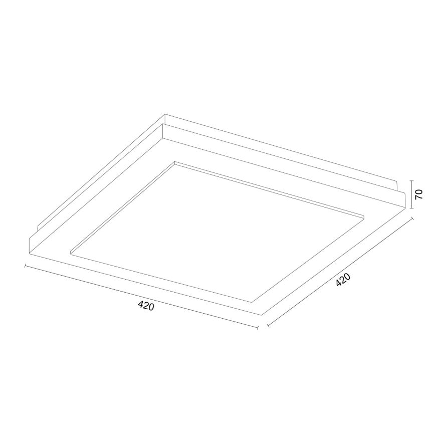 Argon 1865 - Plafonnier TABOR 4xE27/15W/230V 42x42 cm blanc