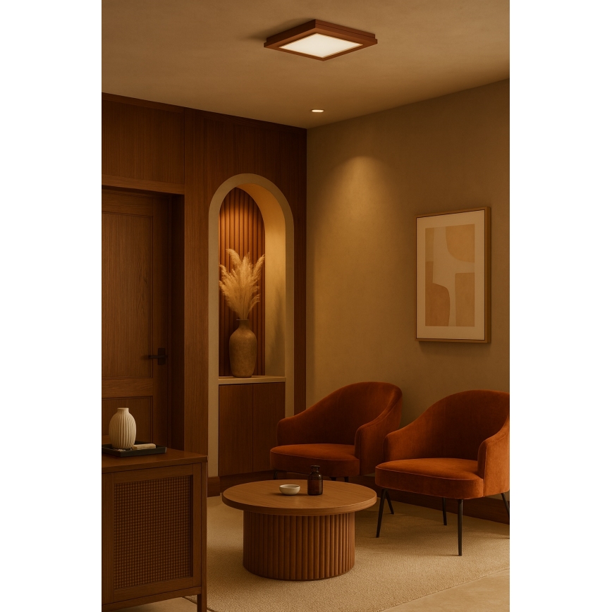 Argon 1867 - Plafoniera TABOR 4xE27/15W/230V 42x42 cm terracotta