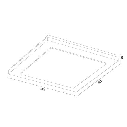 Argon 1870 - Plafoniera TABOR 4xE27/15W/230V 52x52 cm bianca