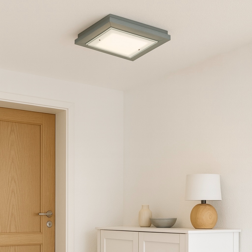 Argon 1873 - Plafoniera TABOR 4xE27/15W/230V 52x52 cm grigia