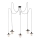 Argon 2078 - Lampadario a sospensione con filo CORSO 5xE27/15W/230V ragno nero