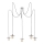 Argon 2079 - Lampadario a sospensione con filo CORSO 5xE27/15W/230V ragno cromo lucido