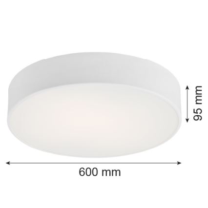 Argon 2082 - Plafonnier DARLING 5xE27/15W/230V d. 60 cm blanc