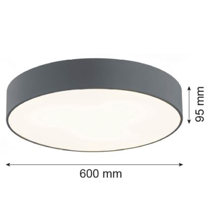 Argon 2083 - Plafoniera DARLING 5xE27/15W/230V grigio