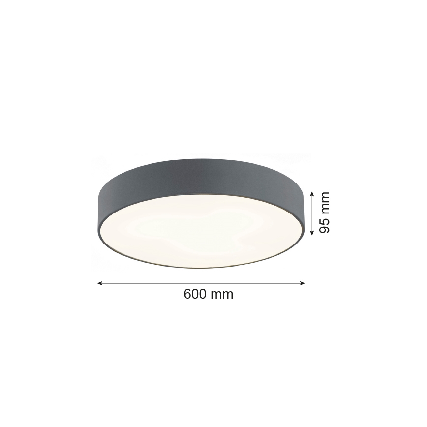 Argon 2083 - Plafoniera DARLING 5xE27/15W/230V grigio