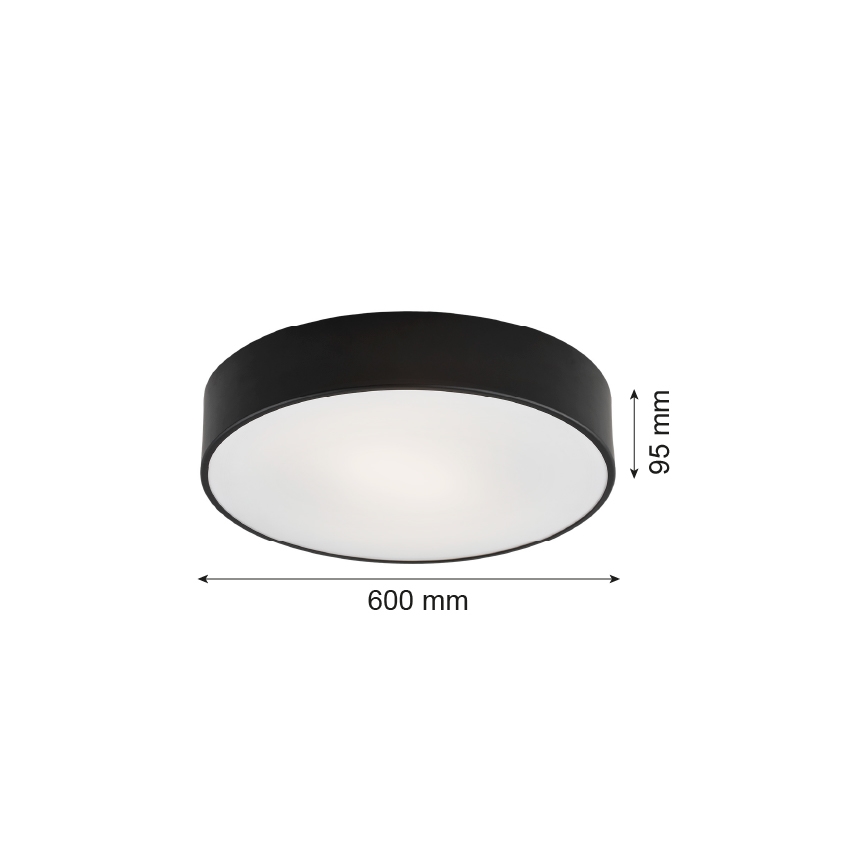 Argon 2084 - Plafonnier DARLING 5xE27/15W/230V d. 60 cm noir
