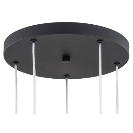 Argon 2103 - Lampadario su filo  HOLLYWOOD 5xE14/7W/230V nero