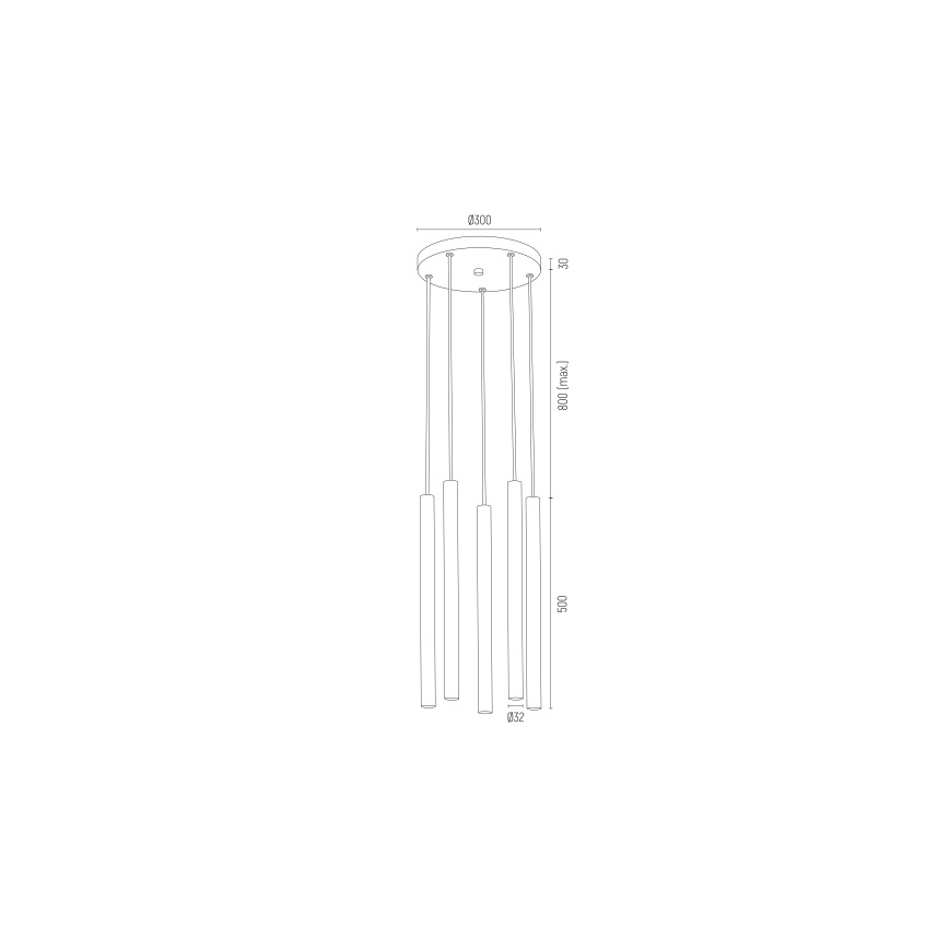 Argon 2109 - LED Hängeleuchte SICILIA 5xLED/4,5W/230V