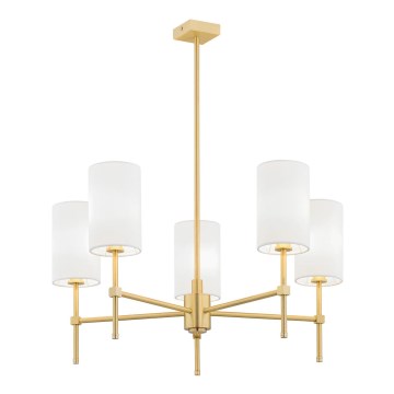 Argon 2134 - Lampadario su palo ABRUZZO 5xE14/15W/230V ottone/bianco