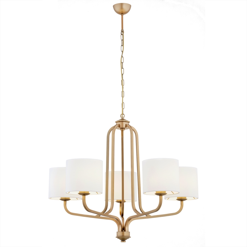 Argon 2172 - Lampadario a sospensione con catena MARANELLO 5xE27/15W/230V