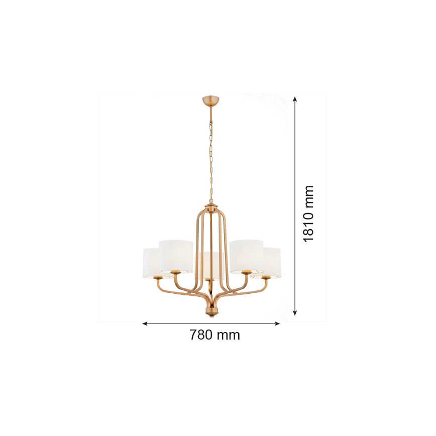 Argon 2172 - Suspension chaîne MARANELLO 5xE27/15W/230V