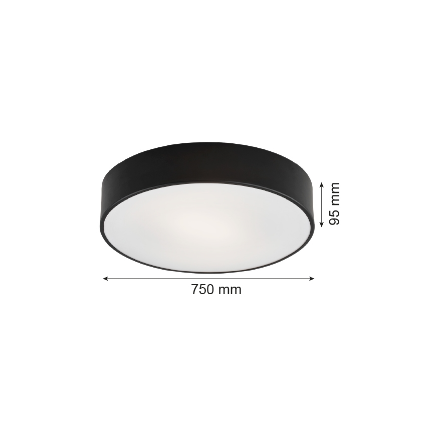 Argon 2536 - Plafonnier DARLING 6xE27/15W/230V d. 75 cm noir