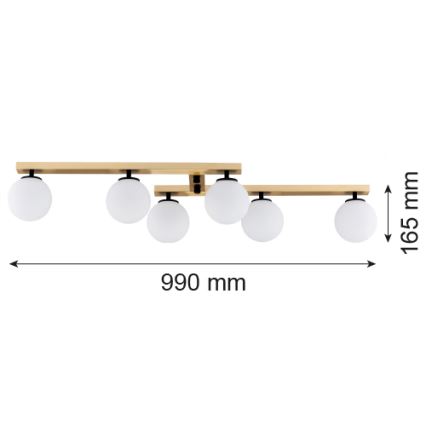 Argon 2544 - Lampadario da parete FREEMONT 6xE14/7W/230V