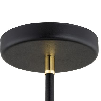 Argon 2552 - Lampadario su palo AVALONE 6xE27/15W/230V nero/oro