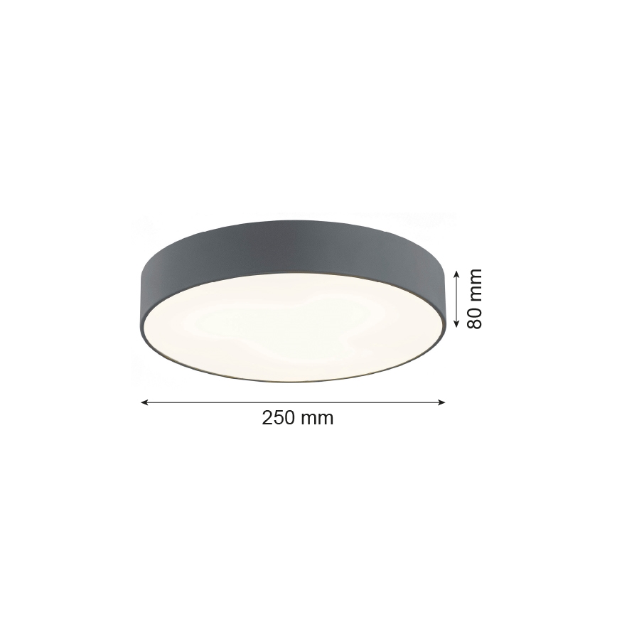 Argon 3080 - Plafonnier DARLING 2xE27/15W/230V d. 25 cm gris