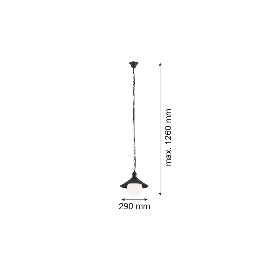 Argon 3285 - Lustre extérieur ERBA BIS 1xE27/60W/230V