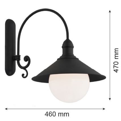 Argon 3286 - Applique ERBA BIS 1xE27/60W/230V