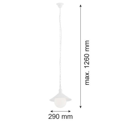 Argon 3296 - Lustre extérieur ERBA BIS 1xE27/60W/230V
