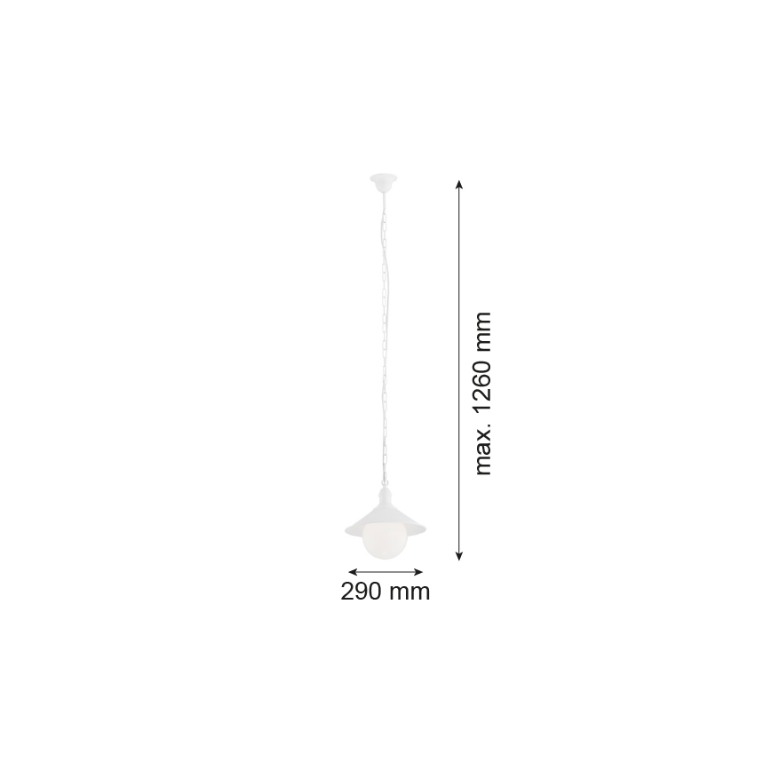 Argon 3296 - Lustre extérieur ERBA BIS 1xE27/60W/230V