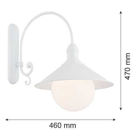Argon 3297 - Applique ERBA BIS 1xE27/60W/230V