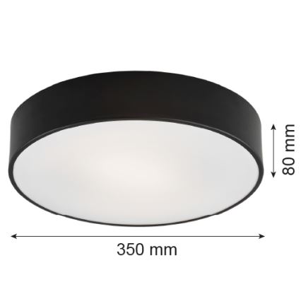 Argon 3570 - Plafonnier LED DARLING LED/25W/230V d. 35 cm noir