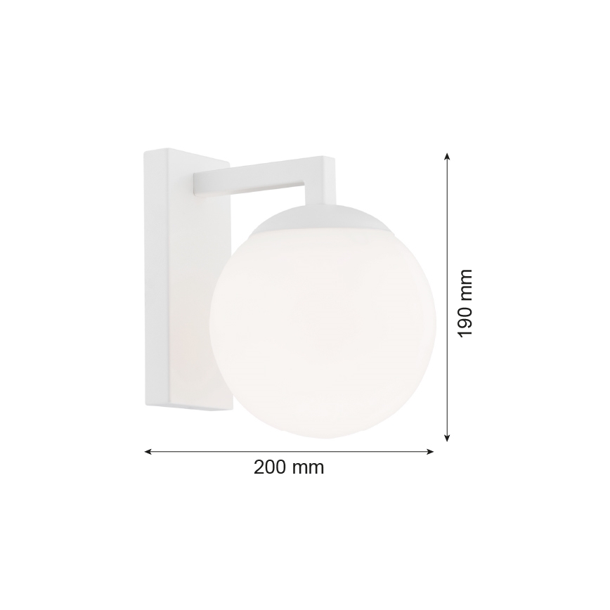 Argon 3733 - Lampada da parete ASPEN 1xE27/15W/230V bianco