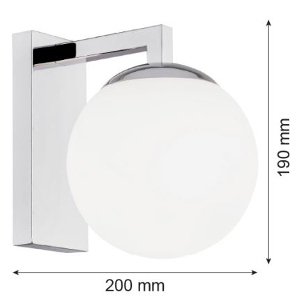 Argon 3735 - Lampada da parete ASPEN 1xE27/15W/230V cromo lucido