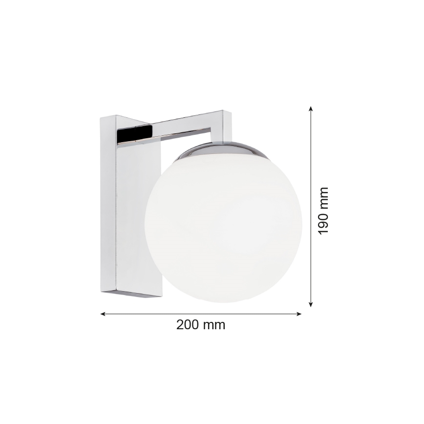 Argon 3735 - Lampada da parete ASPEN 1xE27/15W/230V cromo lucido