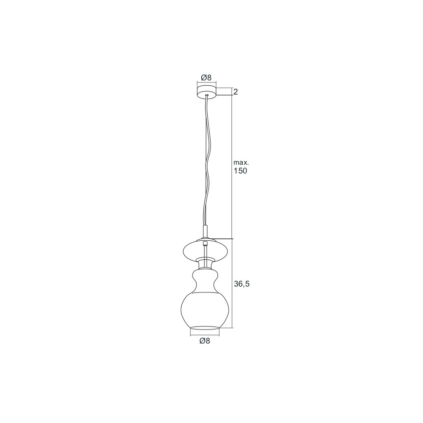 Argon 3800 - LED-Kronleuchter an einer Litze MODENA LED/8W/230V