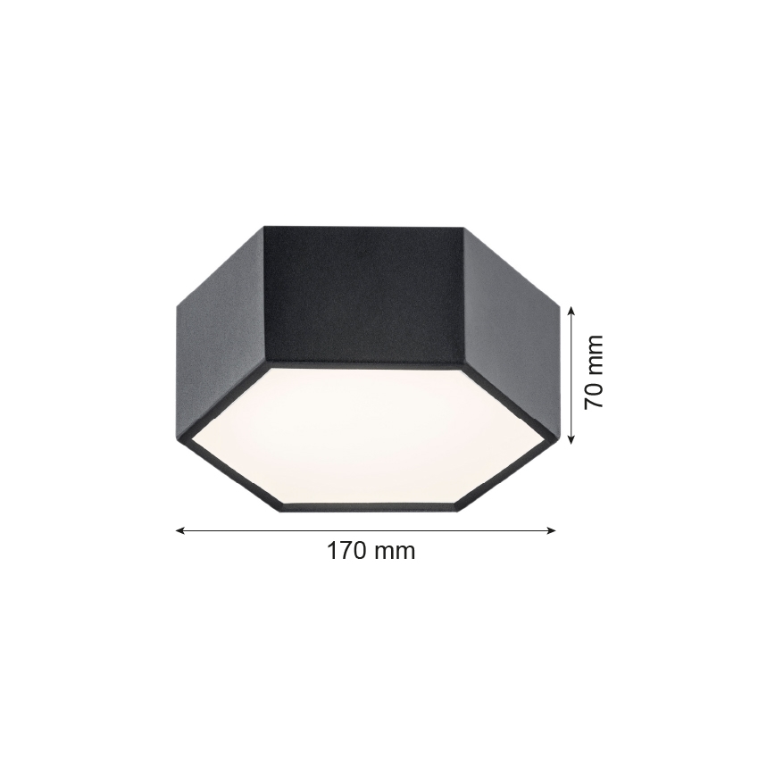 Argon 3824 - LED Deckenleuchte ARIZONA LED/9W/230V schwarz