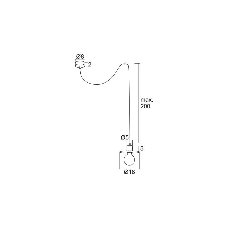 Argon 3836 - Hängeleuchte CORSO 1xE27/15W/230V chrom glänzend